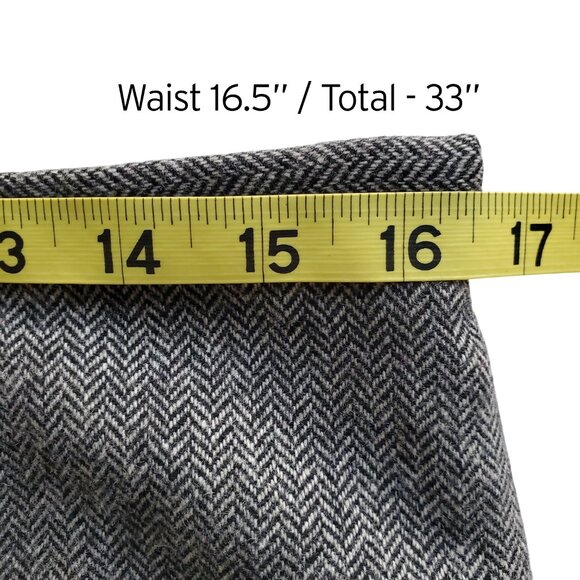 Eddie Bauer Harris Tweed Wool Blend Trousers Side Zipper Wide Leg Size 12 - Picture 10 of 15